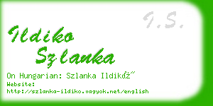 ildiko szlanka business card